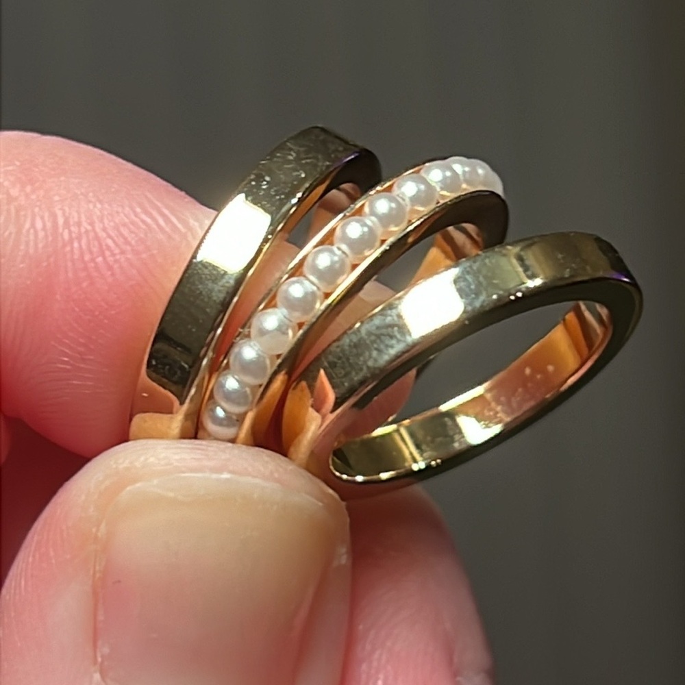 Vintage Joan Rivers Signed Stacking Band Rings